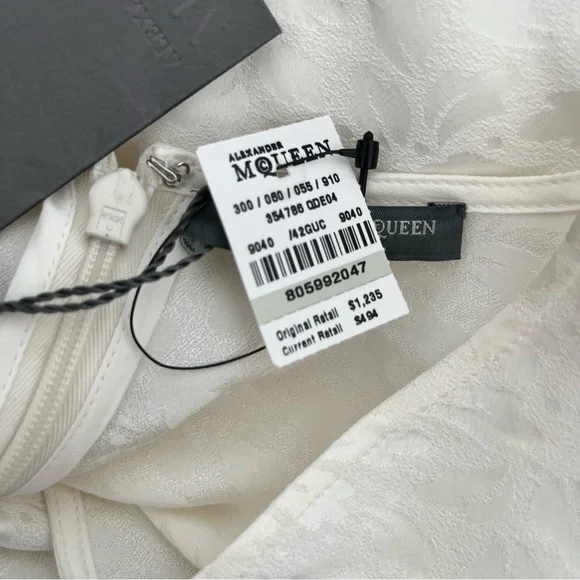 Alexander McQUEEN Peplum Top V Neck High Low - Picture 9 of 12